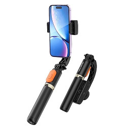 Amazon Basics Mini Gimbal for Smartphone with Wireless Remote, Extendable Bluetooth Selfie Stick and Tripod, Auto Balance for Vlog and Anti Shaking for Live Videos, Compatible with iPhone and Android