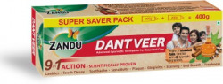 Zandu Dantveer, India's 1st toothpaste with Irimedadi oil, Fights 9 dental problems Toothpaste(400 g)