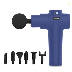 Lifelong Percussion Massage Gun | Full Body Massager for Pain Relief | Rechargeable Cordless Deep Tissue Massage Machine | 7 Specialised Heads for Use at Gym, Home & During Travel
