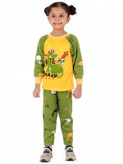 ahhaaaa Kids Printed T-shirt with Pyjamas