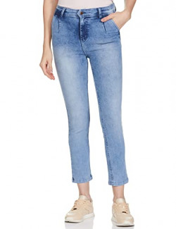 HIGH STAR Women's Boyfriend Fit Jeans (WDFPR1001_34_Blue