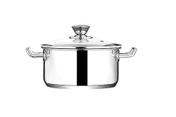 KITCHENOVO Croma Stainless Steel Casserole, 18 CM