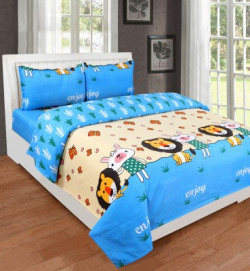 RisingStar 180 TC Cotton Double Printed Flat Bedsheet