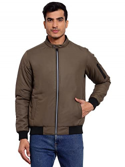 Style Quotient Men Olive Green Lightweight Outdoor Bomber Jacket (AW21SQMARLON_OLV-L)