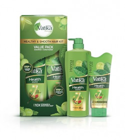 Dabur Vatika Health Shampoo - 340 ml & Conditioner - 180 ml Value Pack