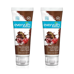 Everyuth Naturals Tan Removal Chocolate&Cherry Scrub|D Tan,Detoxify&Cleanse|Paraben Free|Antioxidant Choco&Multi-Vitamin Cherries|For Oily,Dry,Normal,Combination&Sensitive Skin - 100G (Pack Of 2)