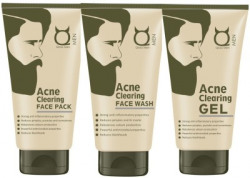 Qraa Acne Therapy set( Acne Clearing Face Wash 100gm + Acne Clearing Face Pack 100gm + Acne Clearing Gel 50gm)(3 Items in the set)