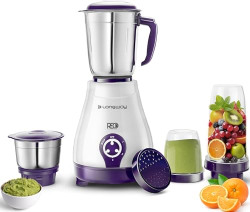 Longway Reo 550 Watt Mixer Grinder with 4 Jars with Powerful Motor | 1 Year Warranty (Purple)