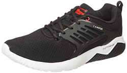 Campus Mens Crysta Pro BLK/RED Running Shoe - 7 UK (Crysta PRO)