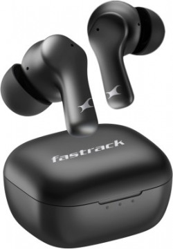 Fastrack FPods FZ100|Mega 50Hr Battery|Quad Mic ENC|3C NitroFast Charge|BT5.3|Gaming Mode Bluetooth Headset(Black, True Wireless)