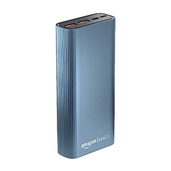 Amazon Basics 20000mAh Metal 22.5W Power Bank Blue