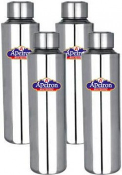 Apeiron Stainless Steel Fridge Water Bottle Silver (Pack of 4) 1000 ml Bottle(Pack of 4, Silver, Steel)