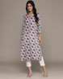 Women Floral Print Straight Kurta