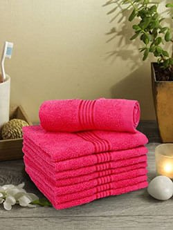 KOPA by Bianca 400 GSM Quick Dry 100% Cotton Soft Terry Towel -8pc Face Towel (d'ross) Solid-Pink
