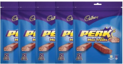 Cadbury Perk Chocolate coated wafer Home Treats, Bars(5 x 115.5 g)