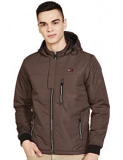 The Indian Garage Co Men's Slim Fit Jacket (0521-JKT-74-06_Choco M)