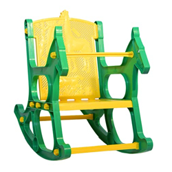Nilkamal JUNGLE Baby Rocking Plastic Chair for Kids, Toddlers|Rocker and Bouncer,|Automatic Swing with Backrest |Baby Seat Suitable for 6 months to 3 Years Age|Green And Yellow Colour