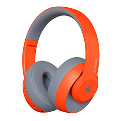 ZEBRONICS Dynamic Wireless Over Ear Headphone with 34 Hours Playback,Dual Pairing,Call Function, Aux, Voice Assistant Supportadjustable Headband(Orange)