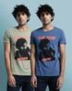 Men Graphic Print Slim Fit Crew-Neck T-Shirt