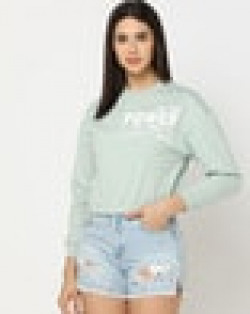 Typographic Print Crew-Neck Sweatshirt