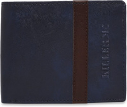 KILLER Men Casual Blue Artificial Leather Wallet(6 Card Slots)
