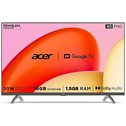 Acer 100 cm (40 inches) Advanced I Series Full HD Smart LED Google TV AR40GR2841FDFL (Black)