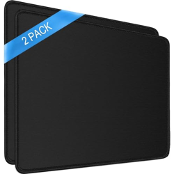 STRIFF Mousepad Mouse Mat 230X190X2mm Mouse pad for Laptop Non-Slip Rubber Base, Waterproof Surface, Compatible with Laser and Optical Mice(Black)(Pack of 2)