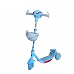 Beetle Zip Scooter for Kids with Rear Foot Brakes, Turquoise Blue, Ideal for 2+ yrs Boys & Girls.