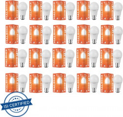 HALONIX 10 W Round B22 LED Bulb(White, Pack of 20)