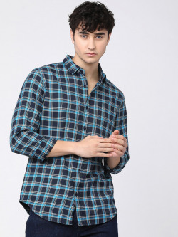 KETCH Slim Fit Tartan Checked Casual Shirt