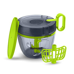 Home Puff 700ml Fruit & Vegetable Chopper, 3 Stainless ...