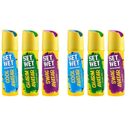 SET WET Deodorant Spray Perfume Cool, Charm & Swag Avatar for men, 150ml (Pack of 6)