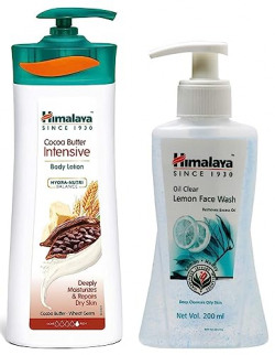 Himalaya Herbals Cocoa Butter Intensive Body Lotion, 400ml & Himalaya Oil Clear Lemon Face Wash, 200ml