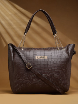 LaFille Textured Handheld Bag With Quilted