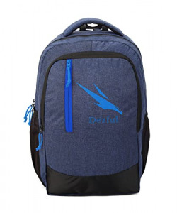 Dezful 35 L Casual Waterproof Laptop Bag Backpack School Bag Office Bag for Men Women Boys Girls Casual Backpack for School, College, Travel Backpack Water Resistant (BLUE - NAVY BLUE)