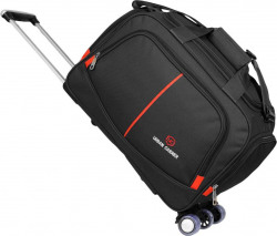 Small Cabin & Check-in Set (13 inch) 3 Wheels - Medium Cabin Check-In Luggage Trolley Bags Unisex - Black