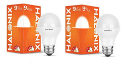 Halonix Astron Plus Base E27 9-Watt LED Bulb (Pack of 2, Warm White)