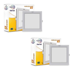 Wipro Garnet 15W Square LED Wave Panel Light for Ceiling | Warm White Light (3000K) | Ultra-Slim Design | Recessed Down Light for False Ceiling | POP Ceiling Light |Cutout - 150x150mm | Pack of 2