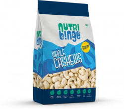 NUTRI BINGE Whole Cashew Nuts W240 Raw and Natural, Premium Large Dry Fruit Cashews(200 g)