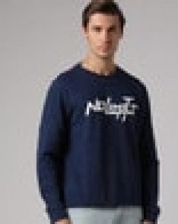 Typographic Print Crew-Neck Sweatshirt