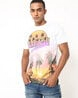 Regular Fit Graphic Print Crew-Neck T-Shirt