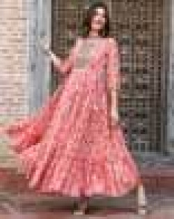 Floral Print Flared Kurta