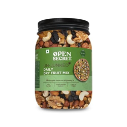 Open Secret Premium Mixed Dry Fruits | 1kg, 6 Superfood in 1 Mix | Dry fruits mixed pack, Mix Dry Fruits contains Cashews, Almonds, Pista, Walnut more Healthy Snacks (Pack of 1)