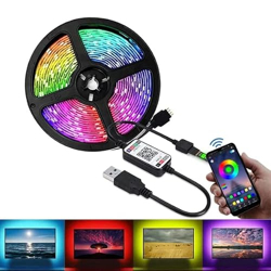 Gesto 300 Led USB Operated Smart LED Light Strips,Sound Activated Color Changing with Alexa and Google,Sync Music with Led Strip Lights for TV Backlight,Bedroom,Home Decor(16 Feet/5 Meter),Multicolor