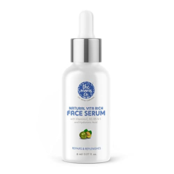 The Moms Co Natural Vita Rich Face Serum For Women & Men with Vitamins C, B3, B5 & E and Hyaluronic Acid- 8 ml