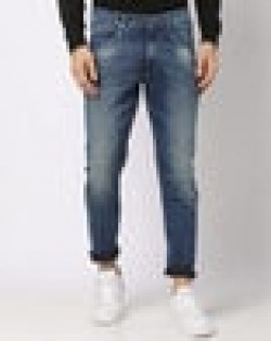 Mid-Wash Slim Fit Jeans