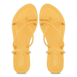 Nelle Harper Women's NHJKE001 Mustard Sandal-3 Kids UK (NHJKE007)