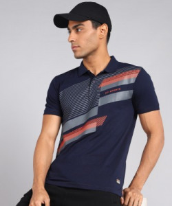 M7 By Metronaut Striped Men Polo  T-Shirt
