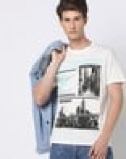 Graphic Print Slim Fit Crew-Neck T-Shirt