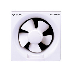 Bajaj Maxima DLX 150 MM Exhaust Fan for Kitchen & Bathroom | Strong Air Suction, Rust Proof Body & Dust Protection Back Shutters | Voltage Protection | 100% Copper Motor | 2-Yr Warranty | White